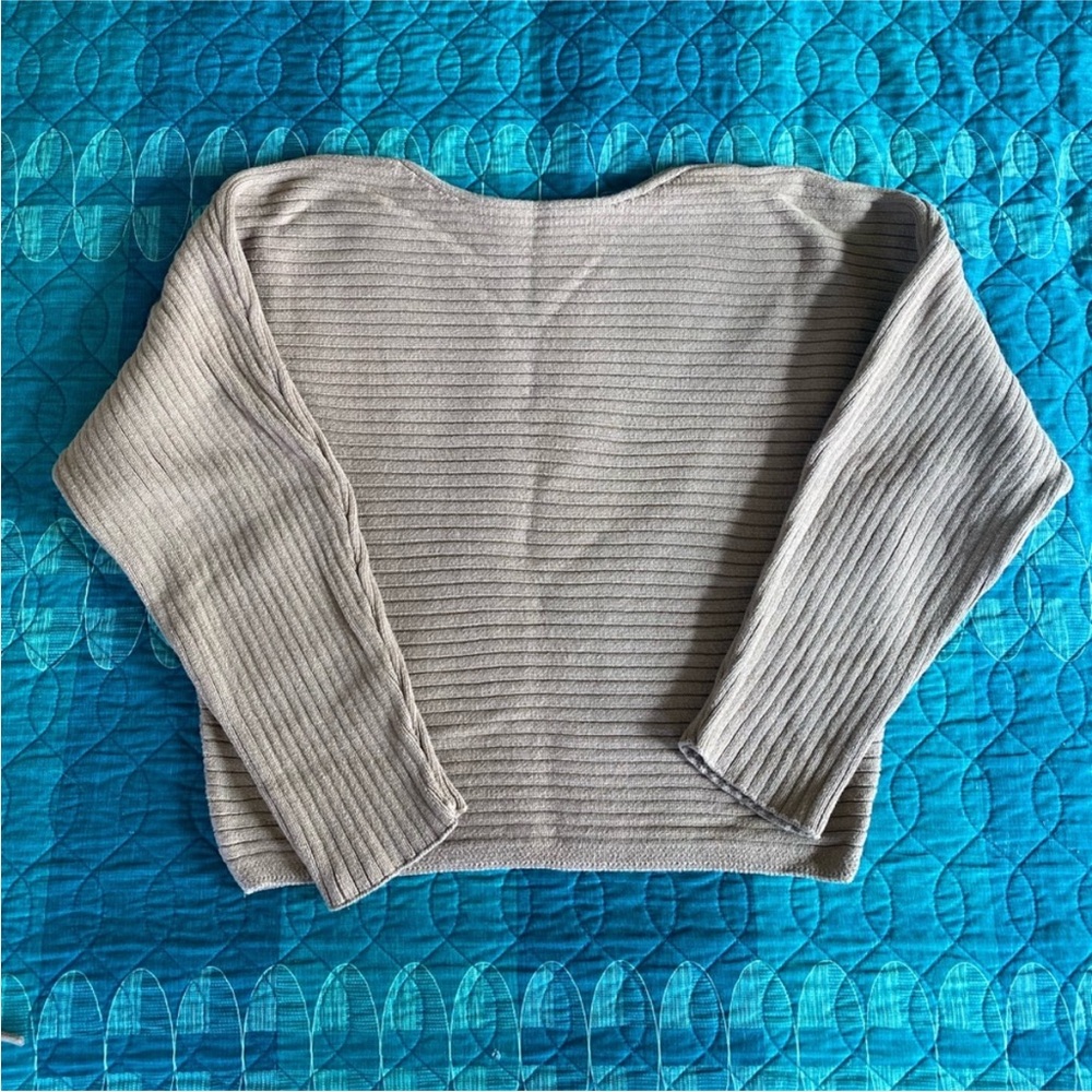 Reformation Tan Ribbed Sweater - Picture 7 of 8